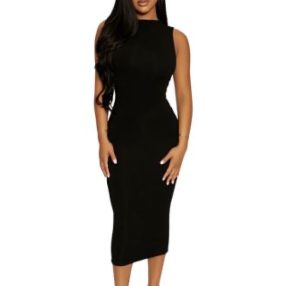 PERFECT VERSATILE DRESS. Naked Wardrobe Black Sleeveless Dress XL - Picture 1 of 10